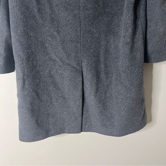 Sam Edelman Shawl Collar Hooded Wool Blend Charcoal Gray Pea Coat Size 8 - Picture 12 of 14